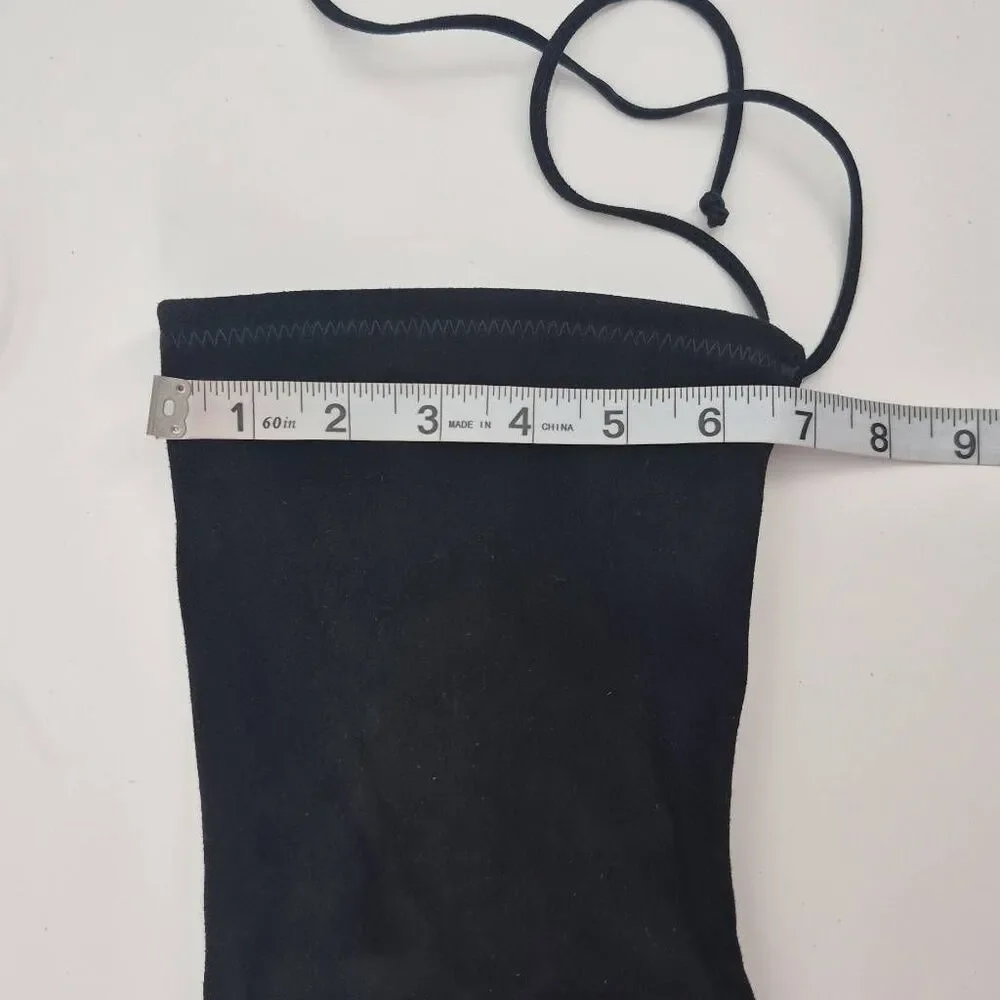 New Stuart Weitzman Lowland Over The Knee Boots In Black Suede Size 6